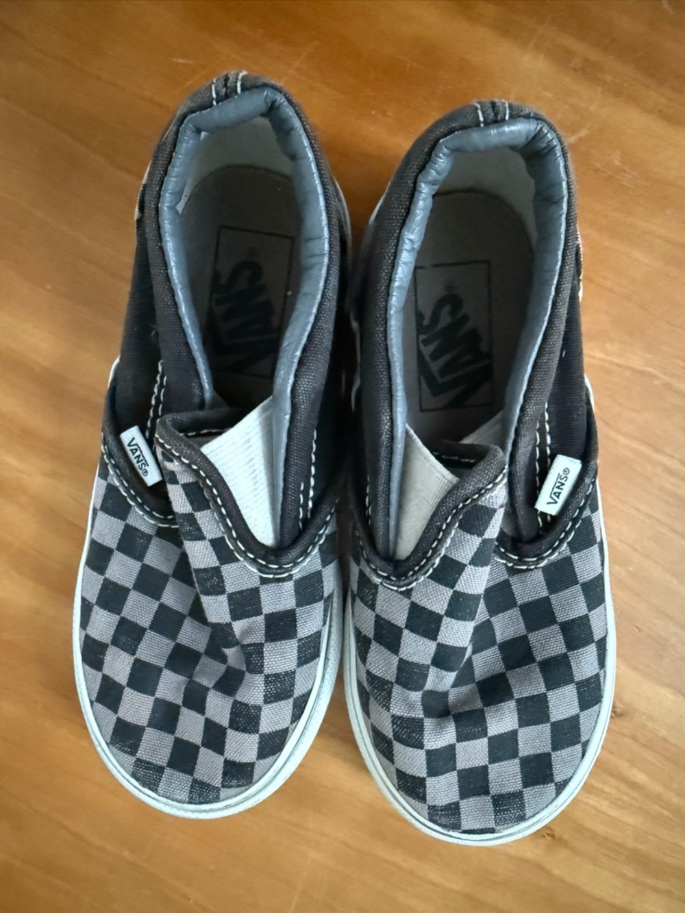 Vans Checkerboard Slip-On in Black and Gray